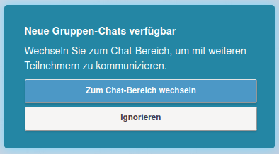 Chat-Verfügbarkeit Hinweis
